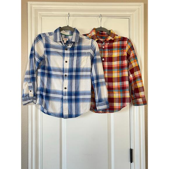 Boys Lot of 2 Cat & Jack Buttons Down Shirt Size Medium 8/10 - Picture 5 of 7